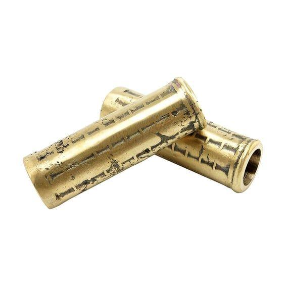 Wannabe Choppers Casted grips "waffle-style" brass 1"