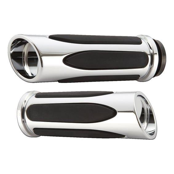 Deep cut comfort grips chrome