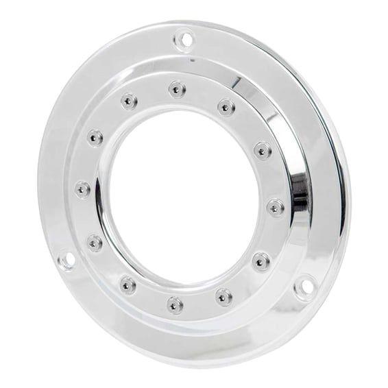 Clutch/derby cover, Porthole. Polished