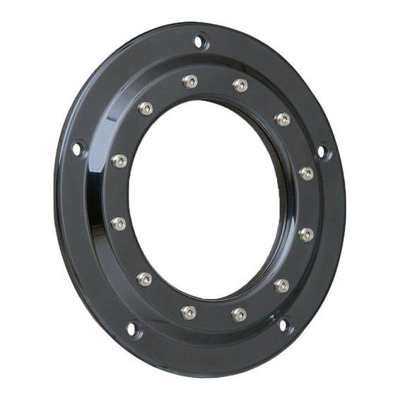 Clutch/derby cover, Porthole. Gloss Blk.