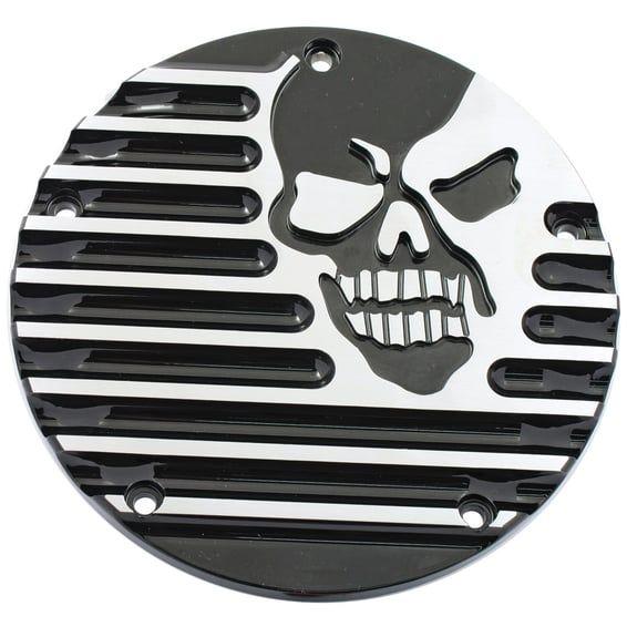 derby cover Finned Skull. Black