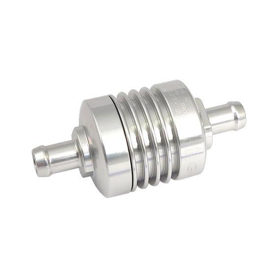 Golan mini fuel filter 1/4" (6 mm). Clear anodized