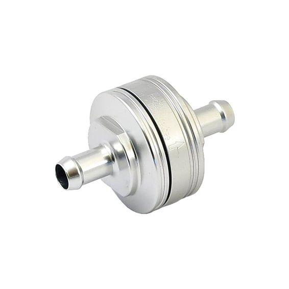 Golan Super mini fuel filter 5/16" (8 mm). Clear anodized