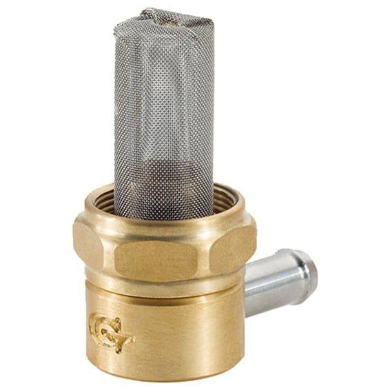 Golan, low profile tank fitting 22mm with nut. Brass