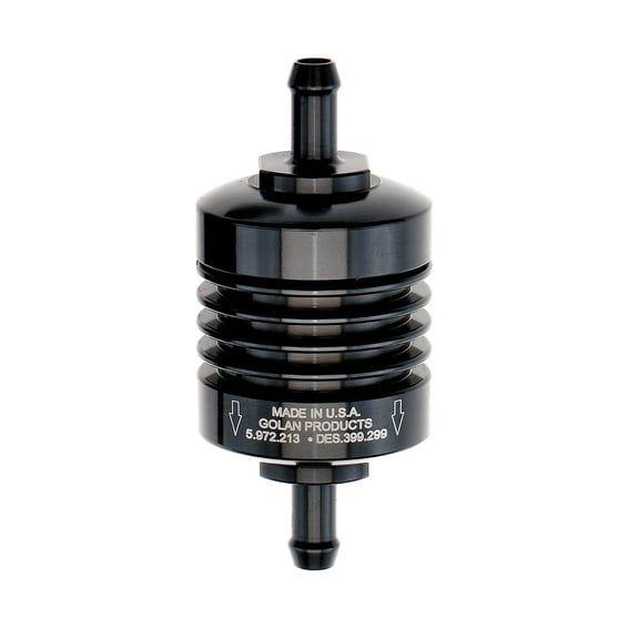 Golan mini fuel filter 1/4" (6 mm). Black anodized