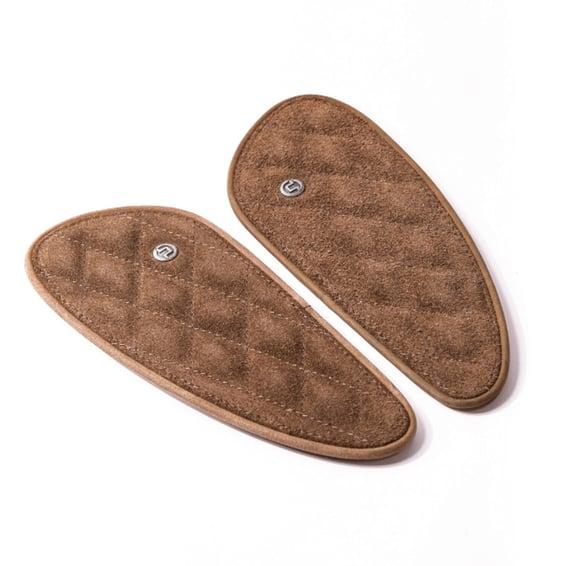 Trip Machine, Mini Diamond tank pads. Tobacco suede