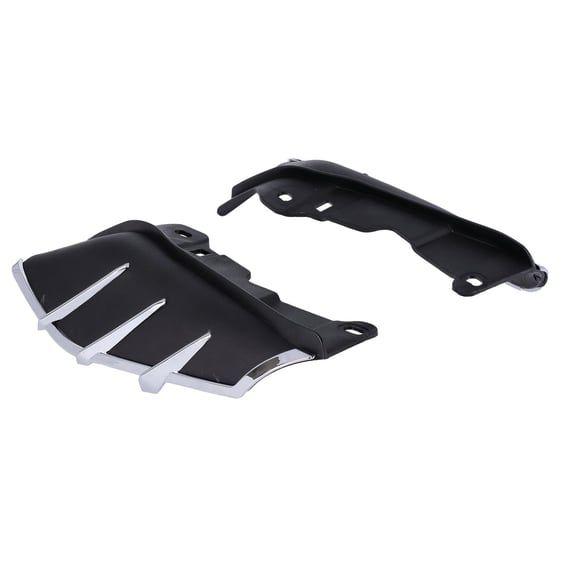 Seat heat deflector set. Black with chrome trim