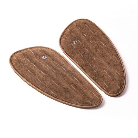 Trip Machine, Classic leather tank pad set. S Tobacco