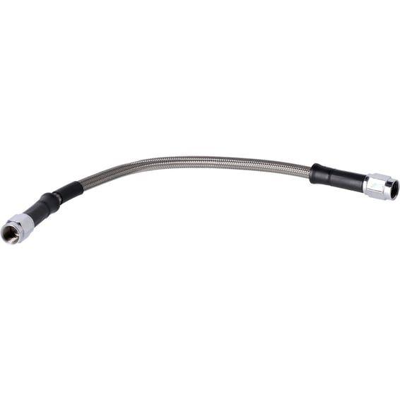 brake line kit plain braided stainless, 18" long