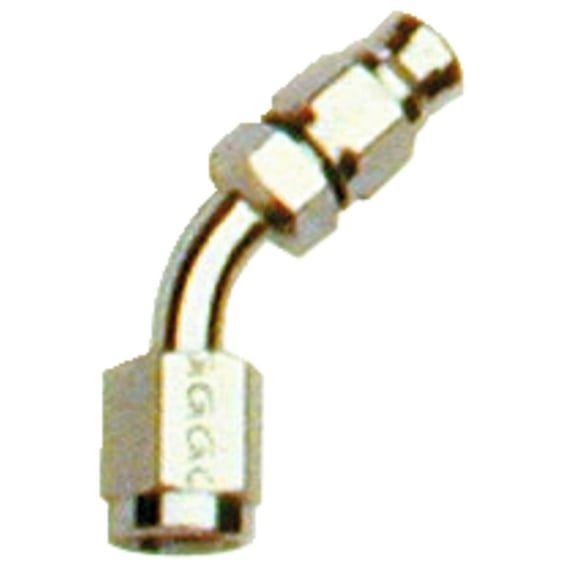 hose end 45 degree bend tube. Chrome
