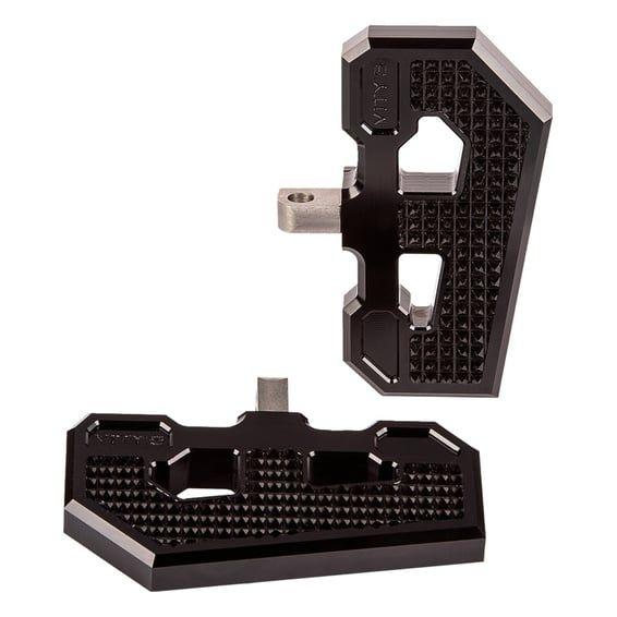 Racing passenger floorboards. Black