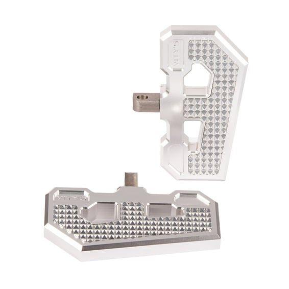 Racing passenger floorboards. Silver