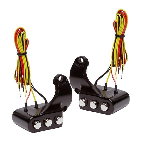 3 button switch housing left, black