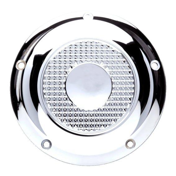 Diamond derby cover. Chrome