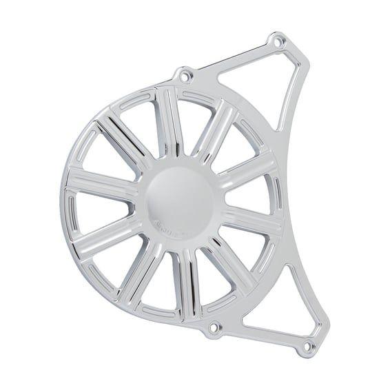10-gauge transmission pulley cover. Chrome