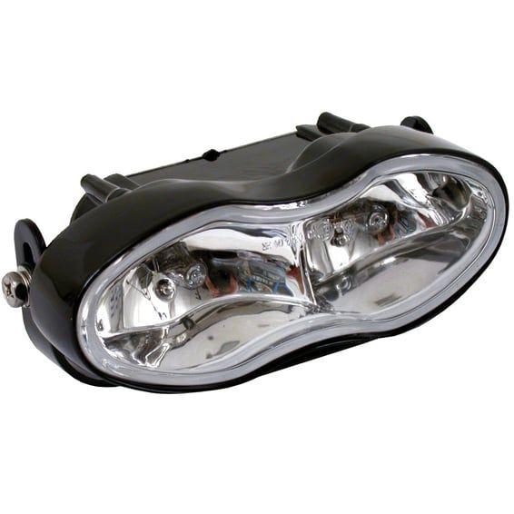Oval shorty, double H3 headlamp. no housing. Clear lens