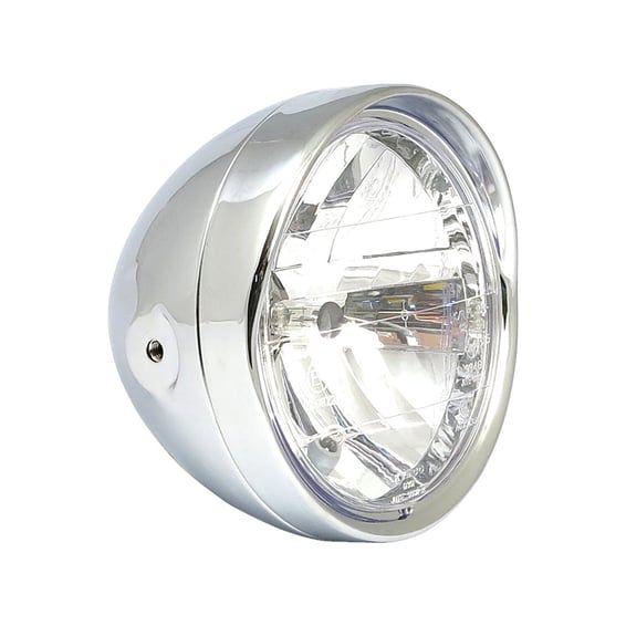Cruiser 6-1/2" H4 headlamp. Side mount. Chrome