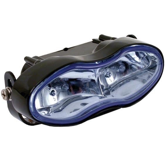 Oval shorty, double H3 headlamp. no housing. Blue tint lens