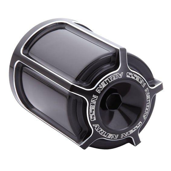 reusable billet oil filter kit. Beveled. Black