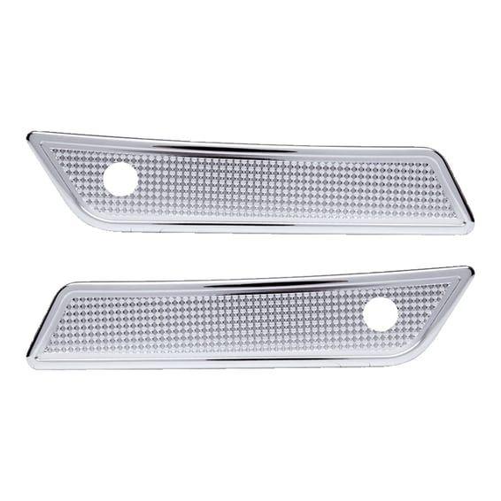 Diamond saddlebag latch cover set. Chrome