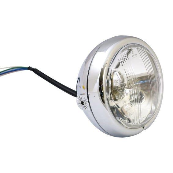 Rover 4-1/2" headlamp. side mount. Chrome