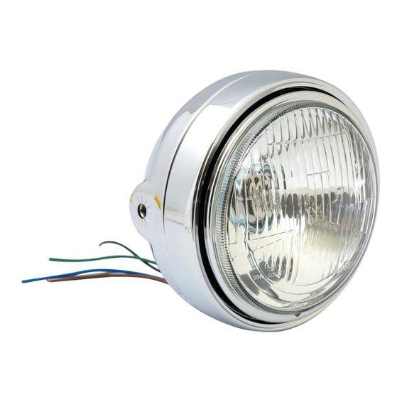 Roadster 5-3/4" H4 headlamp. side mount. Chrome