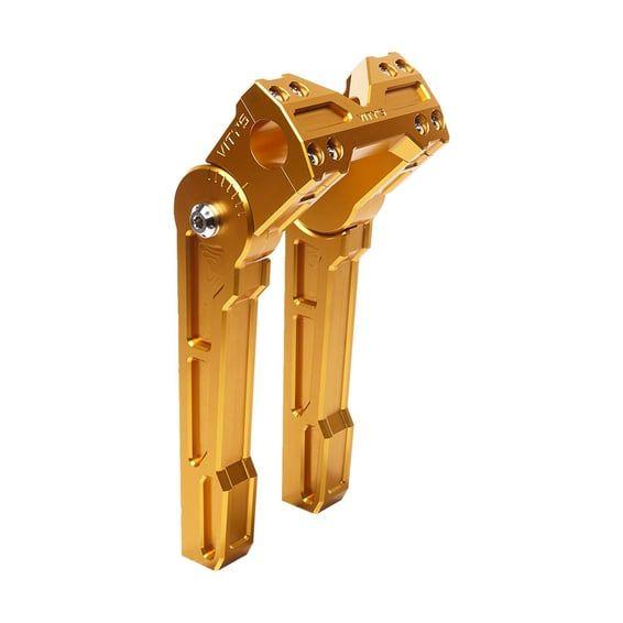 8" adjustable risers. Gold