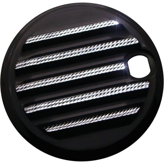 aluminum fuel tank door. Chrome. Plain. DEC