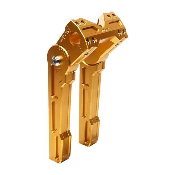 8" adjustable risers. Gold