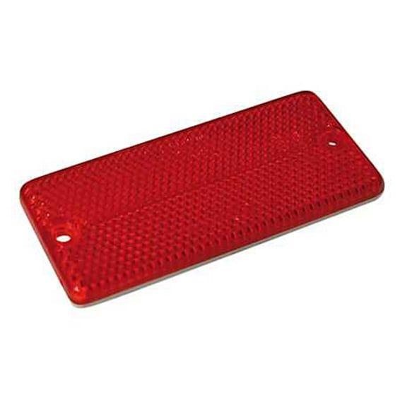 Universal B-Seen reflector. Rectangular. 90x40mm. Red