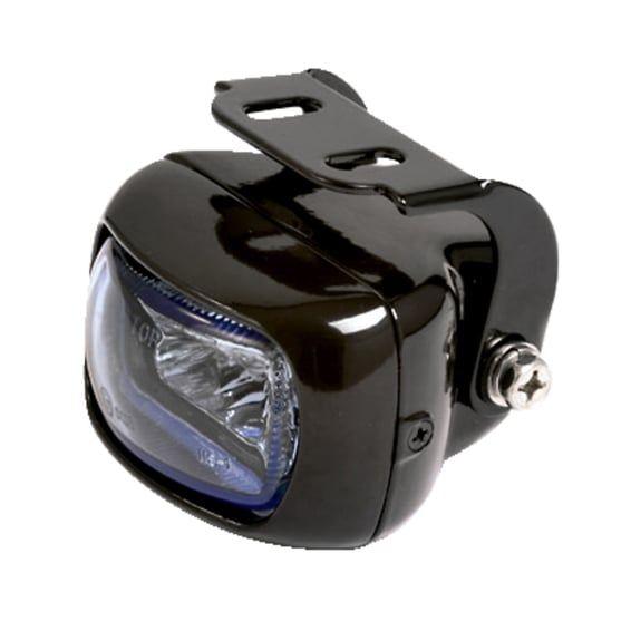 Utica, H3 foglamp. Clear blue tinted lens. Black