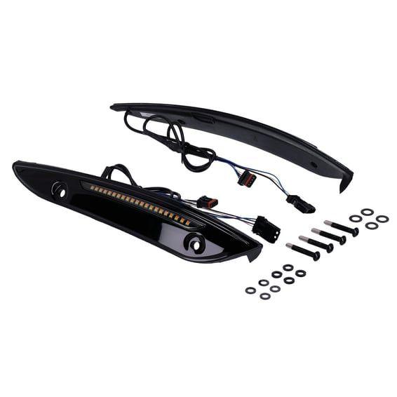 LED windshield trim with aux. turn signals