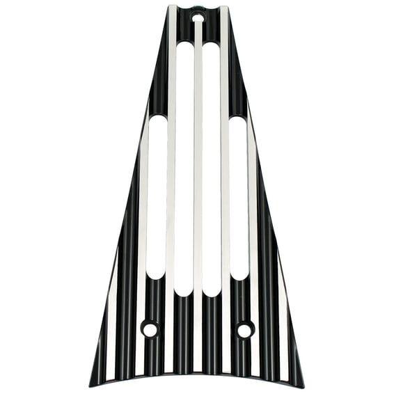 finned frame grill. Black
