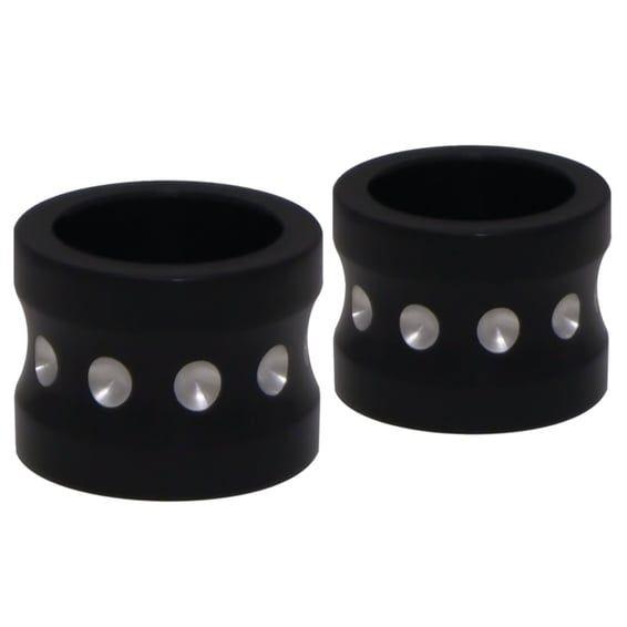 aluminum front axle spacer set. Black
