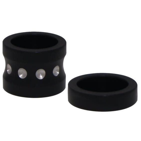 aluminum front axle spacer set. Black