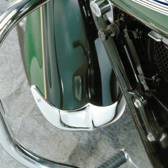 NC cast front fender tip chrome