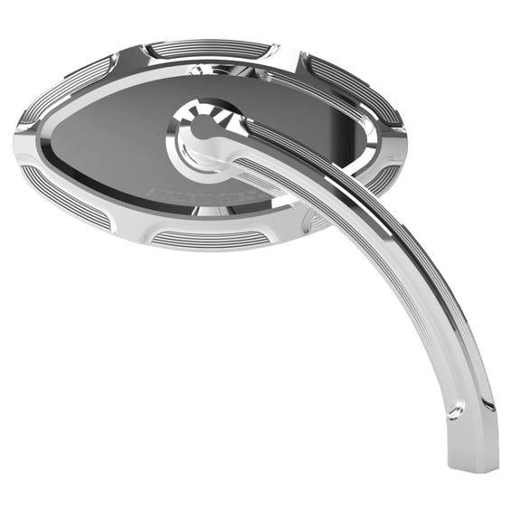 Beveled cats eye mirror chrome