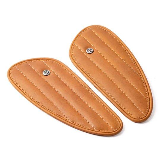 Trip Machine, Mini Classic leather tank pads. Tan