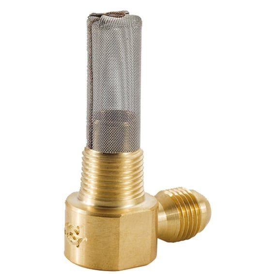 Golan, low profile tank fitting 3/8 NPT. Brass