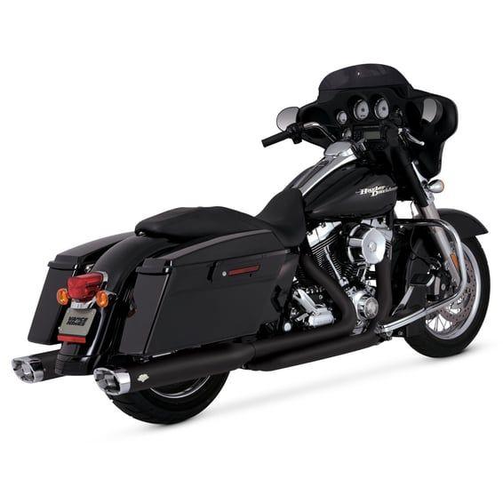Dresser duals crossover head pipes. black