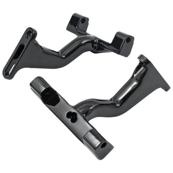 Mount bracket, passenger floorboard. Raised. Black
