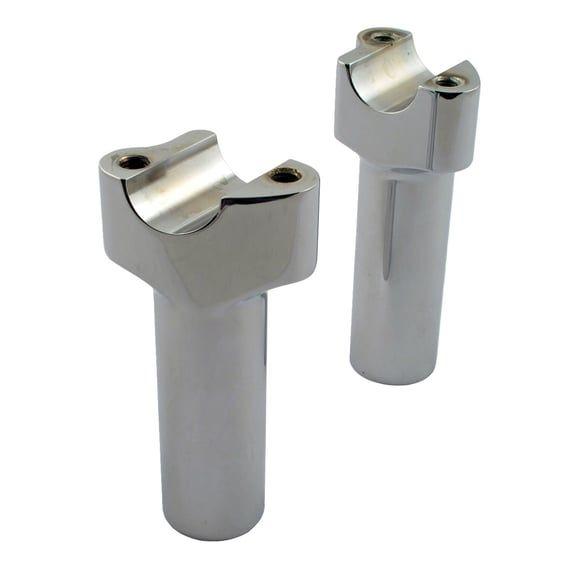 Chubby risers. Straight. 4.5" rise. Chrome