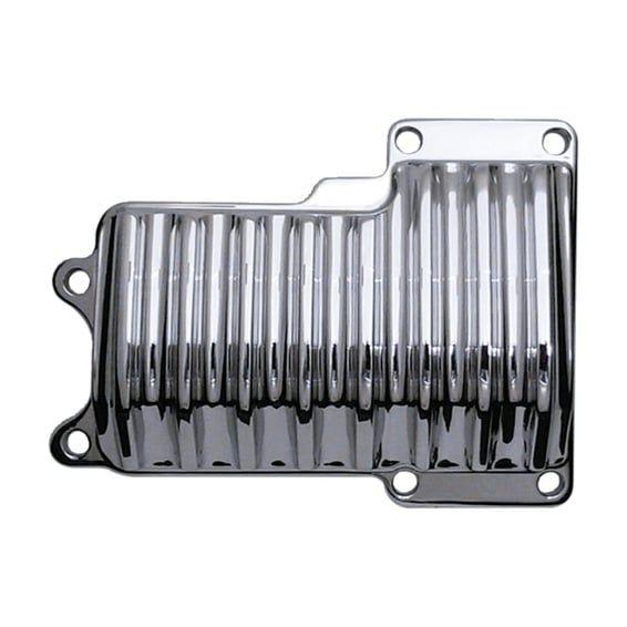 transmission top cover. Finned. Chrome