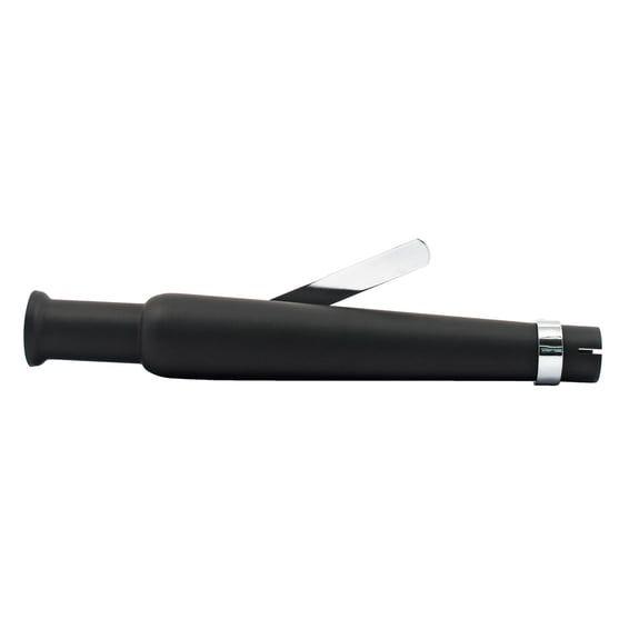 Trumpet universal straight muffler 18-1/2" long black