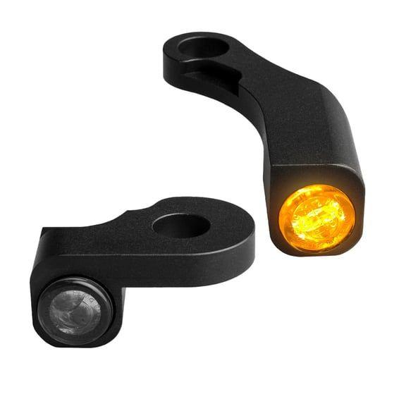 Nano below bar turn signals.  Black no PL