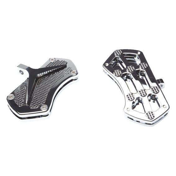 Diamond passenger floorboards. Chrome