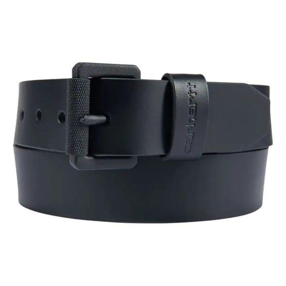Bridle leather roller buckle belt black