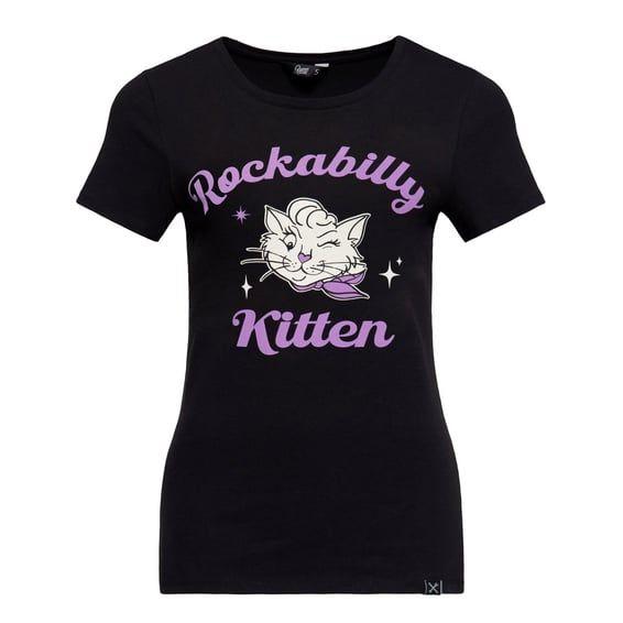 Queen Kerosin Rockabilly Kitten t-shirt black
