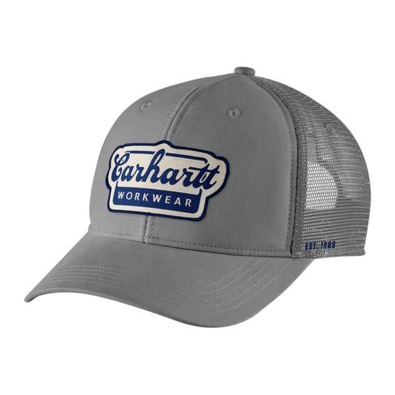 Twill Mesh-Back Script cap steel