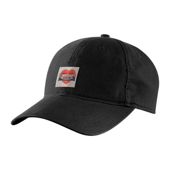 Heart Patch Canvas cap black